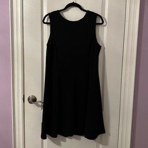 Laura Petites Black Sleeveless Dress With Collar Cut-Outs (Size Large)